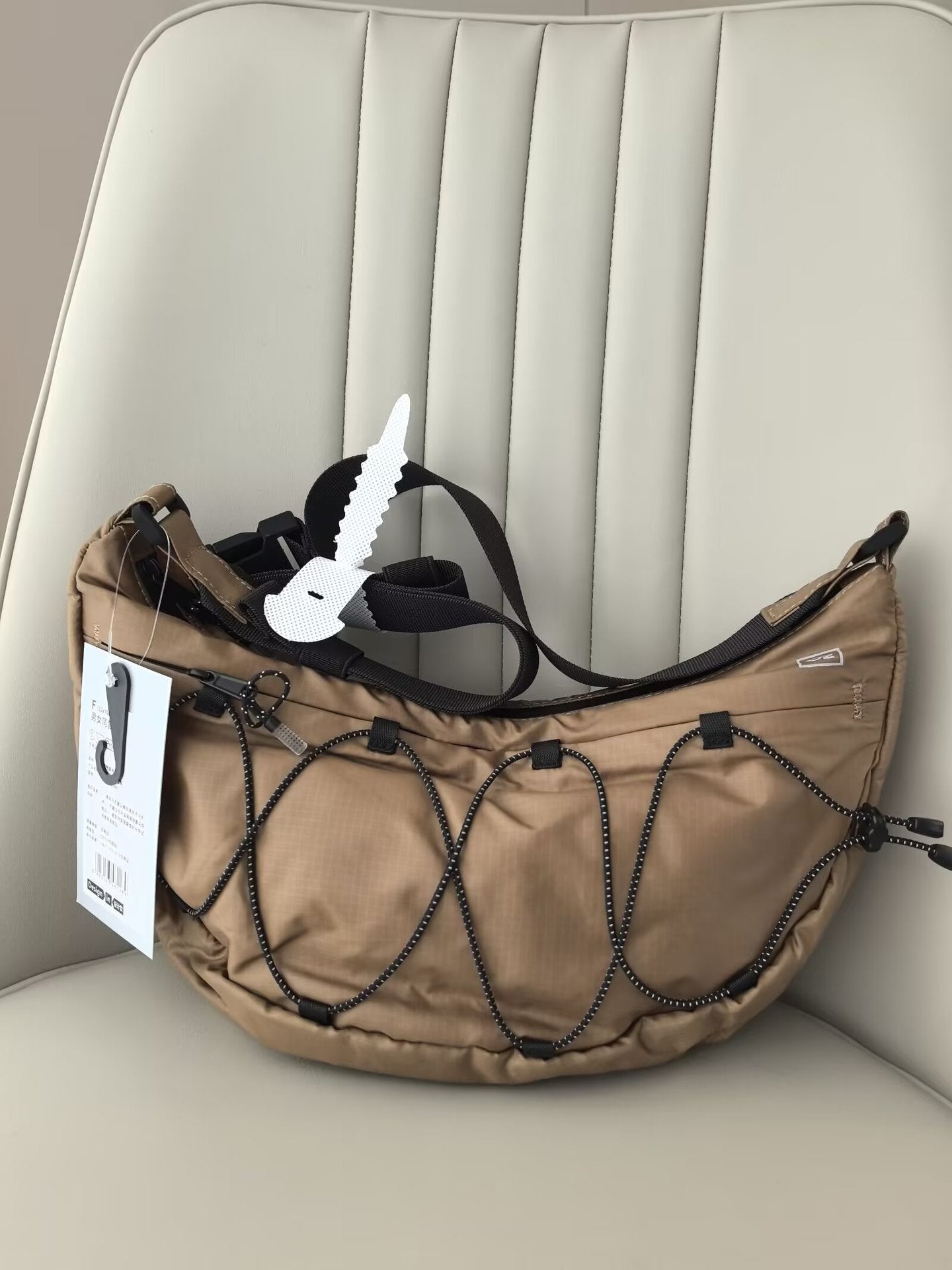 Women's & Men's Bright Riding Portable Leisure Crescent Dumpling Bucket Bag