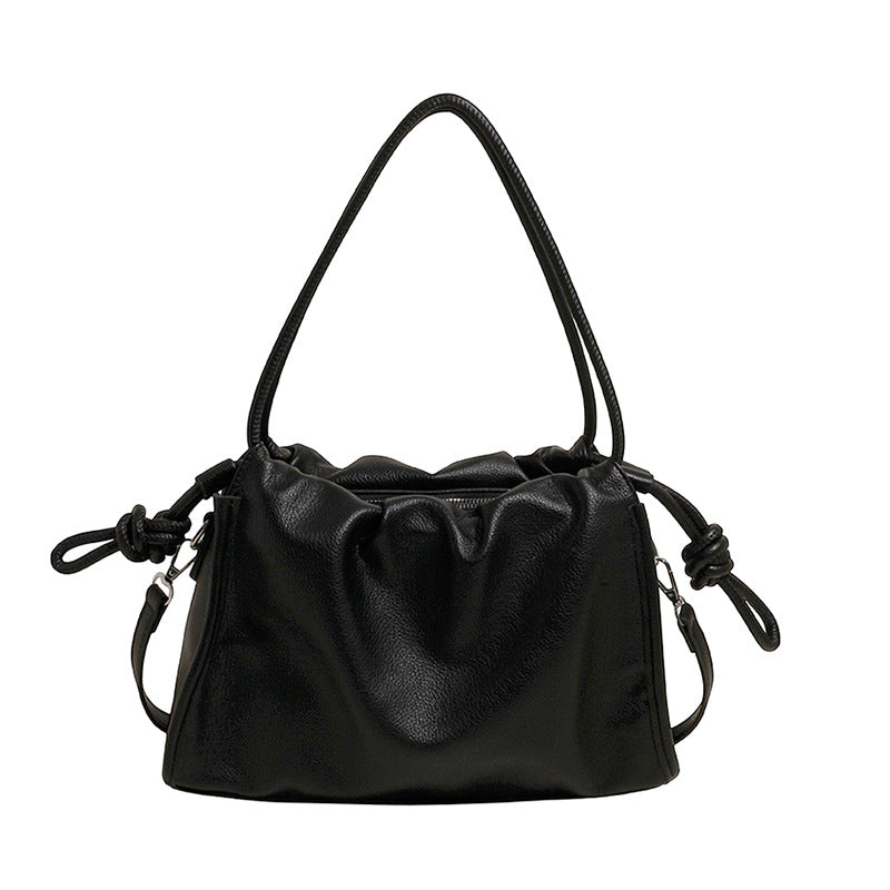 Women's Niche Pleated Soft Leather Cloud Idle Women's Shoulder Bag