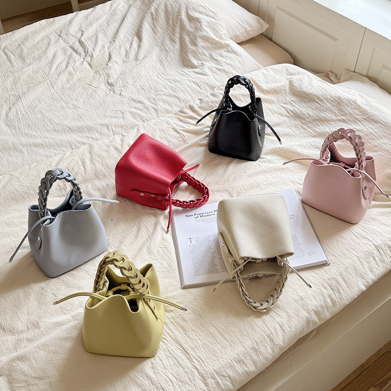 Design Weaving Fashion Vegetable Basket Mini Bucket Bag