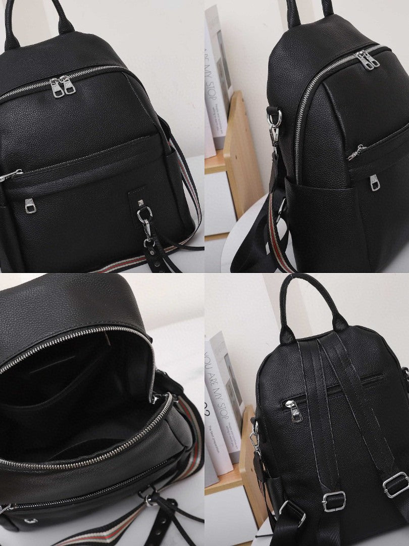 Women's Leather Spring First Layer Trendy Women's Backpack