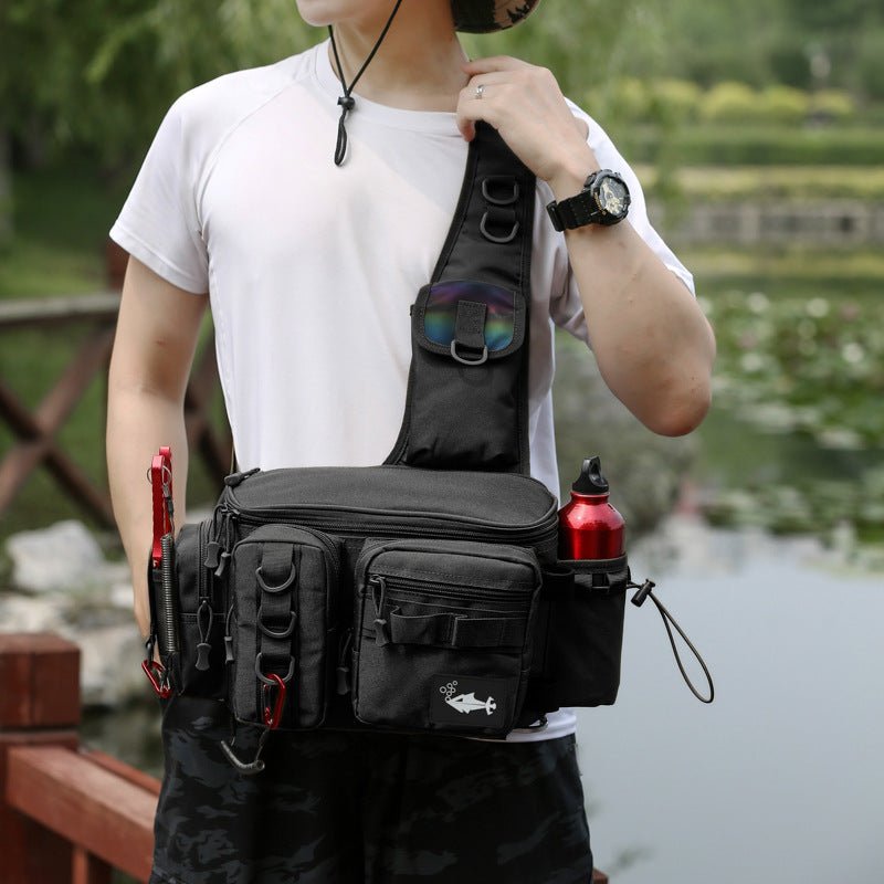 Men's Lure Multifunctional Fishing Pole Insertion Sports Backpack