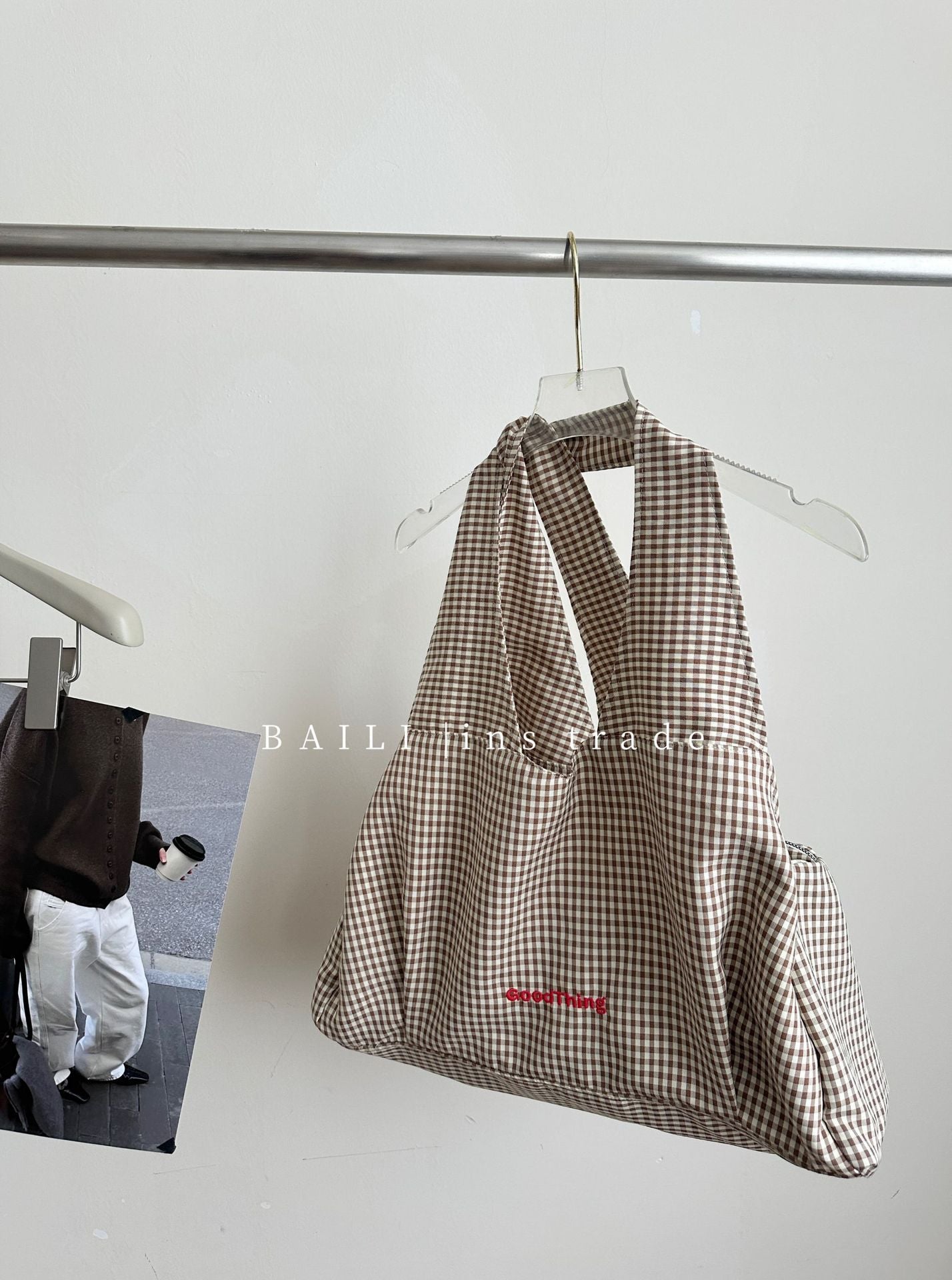 Niche Fresh Plaid Leisure Commute Versatile Large Capacity College Bags