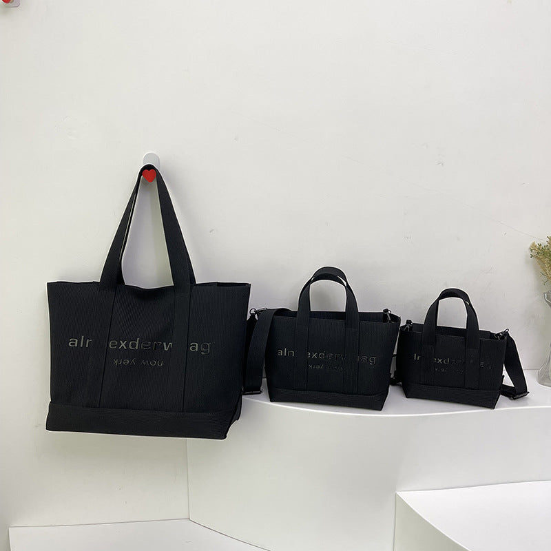 Women's Large Capacity Totes Simple College Style Alphabet Women's Shoulder Bag
