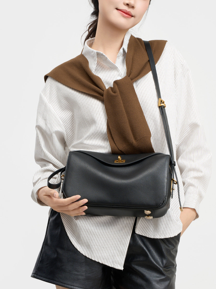 Boston Pillow Underarm High-grade Portable Genuine Women's Messenger Bag