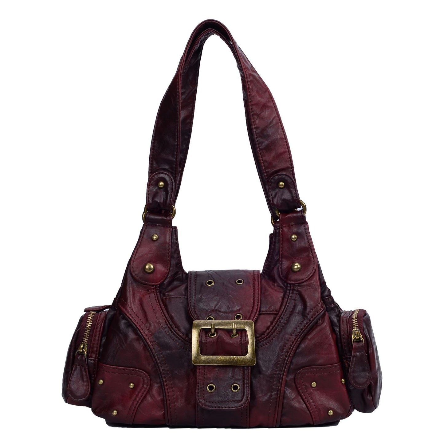 Popular Elegant Women's Washed Fashion Portable Shoulder Bags