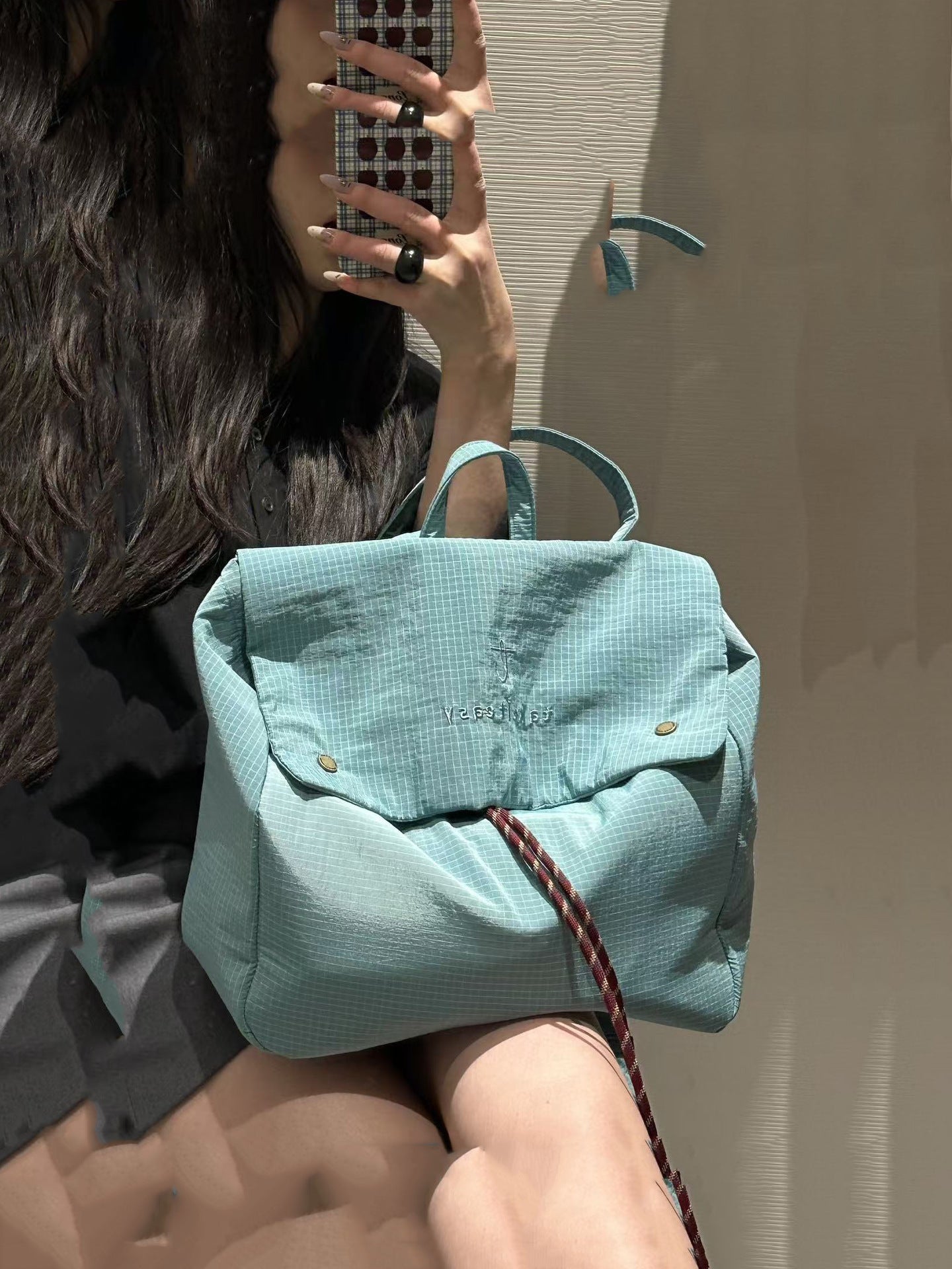 Women's Korean Style Nylon Cloth Large Capacity Lightweight Fashion Commuter Women's Backpack