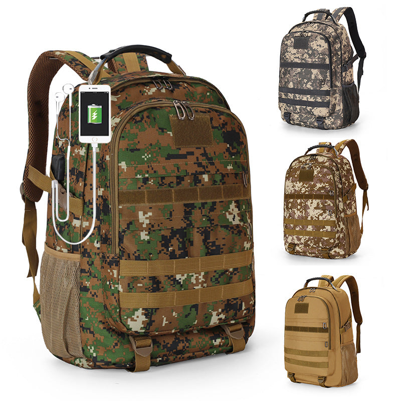 Men's Camouflage Military Jesus Survival Charging Large Bags