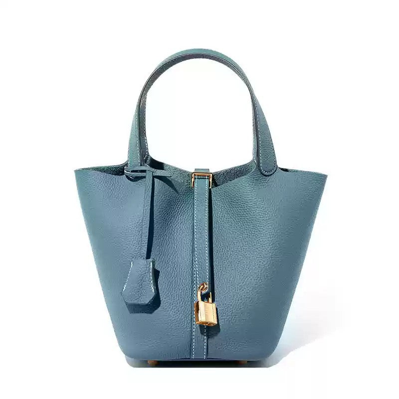 Women's Basket Genuine Leather Mummy Bridal Wedding High Bucket Bags