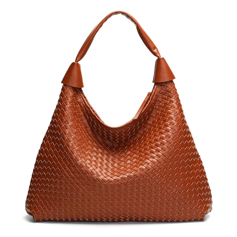 Women's Woven Pattern Fashion Simple Style Large Bags
