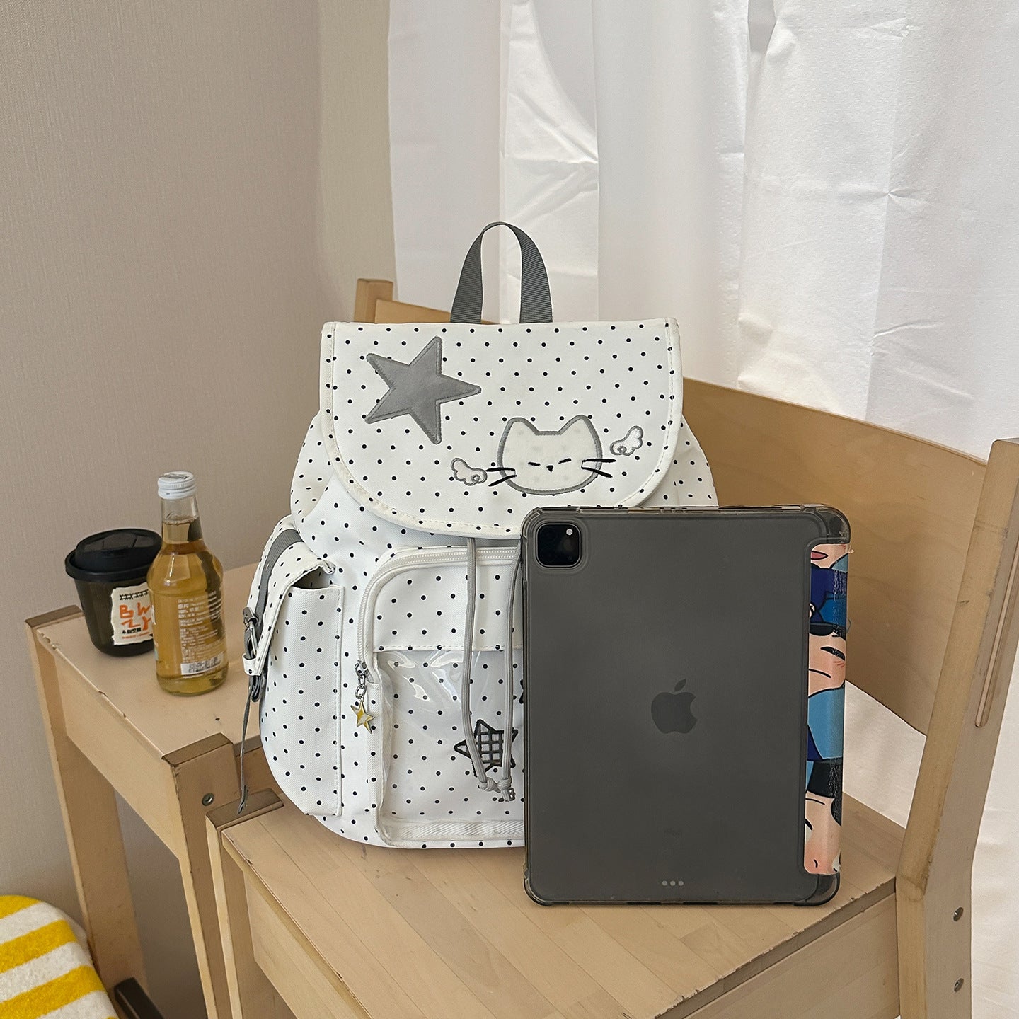Polka Dot Full Printed Cartoon Primary Bags