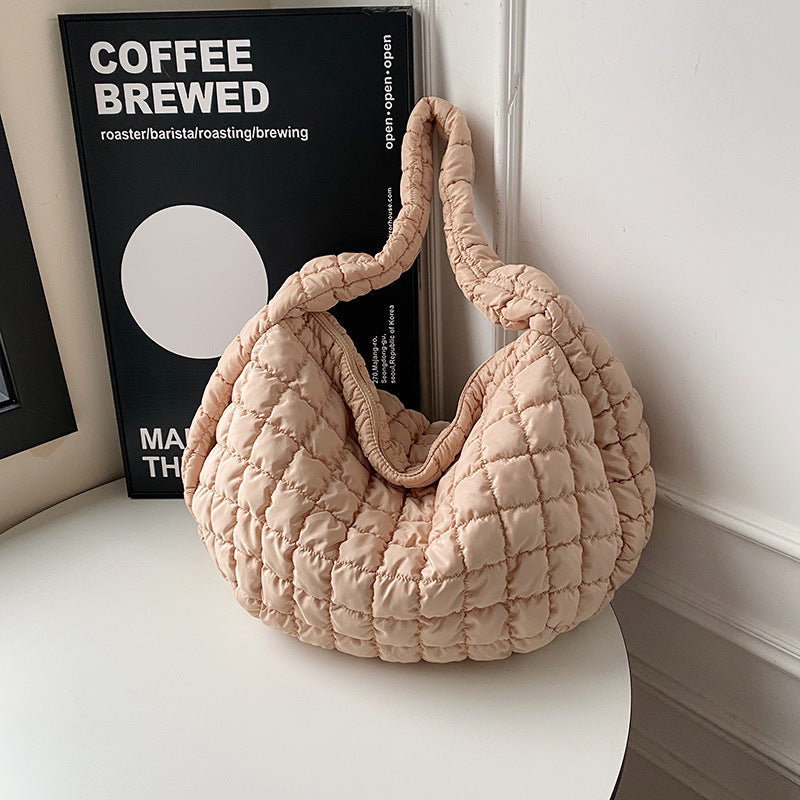Large Capacity Pleated Puff Lightweight Quilted Bags