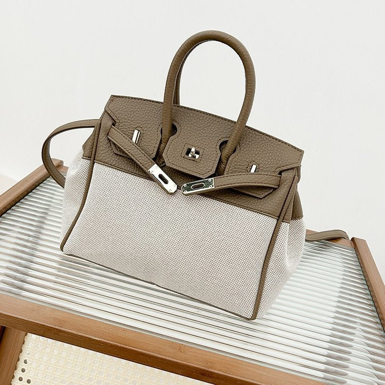 Women's Stylish Textured Kelly Popular Korean Portable Platinum Women's Shoulder Bag