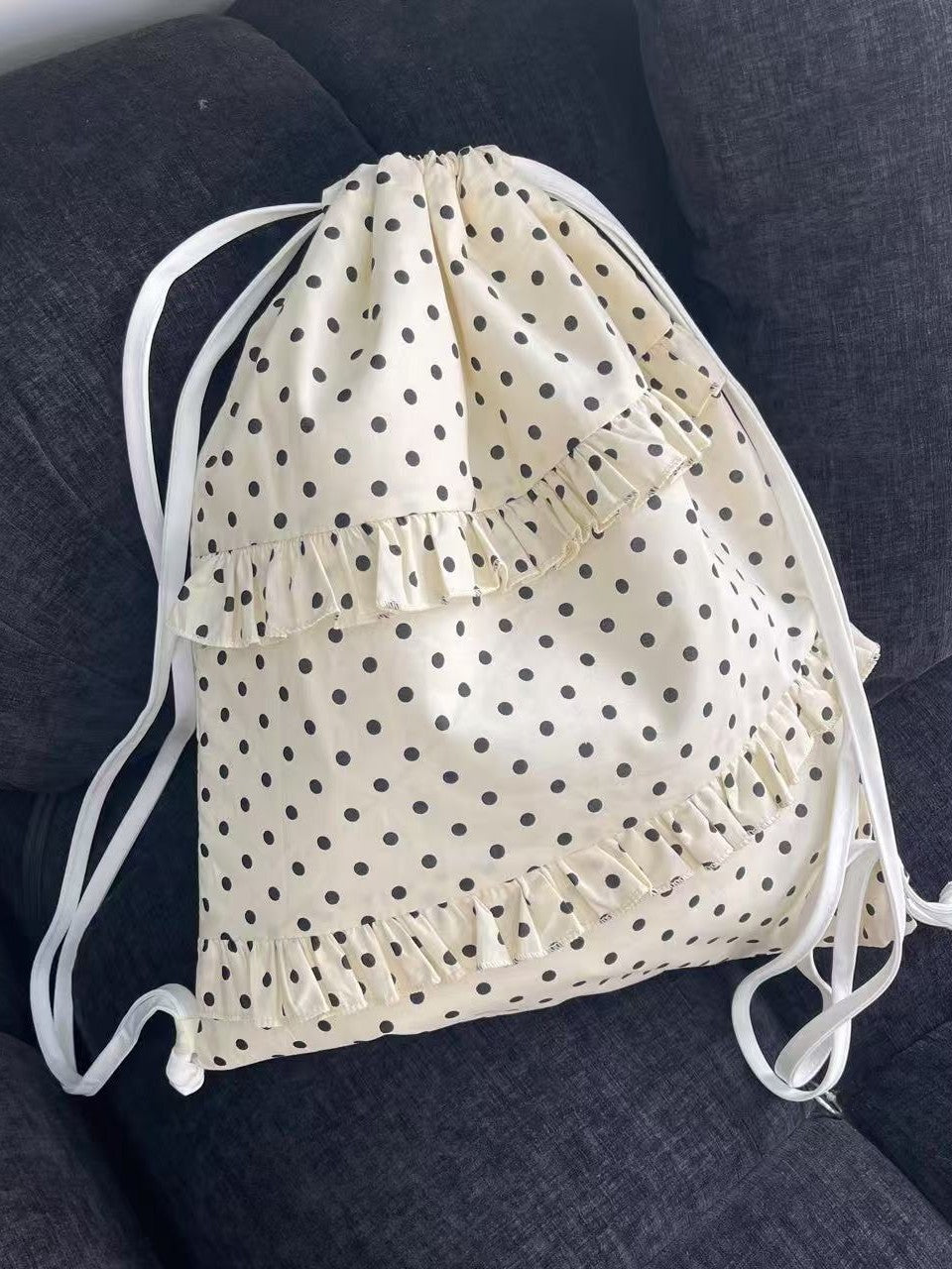 Irregular Lace Polka Dot Female Niche Design Fresh Backpacks