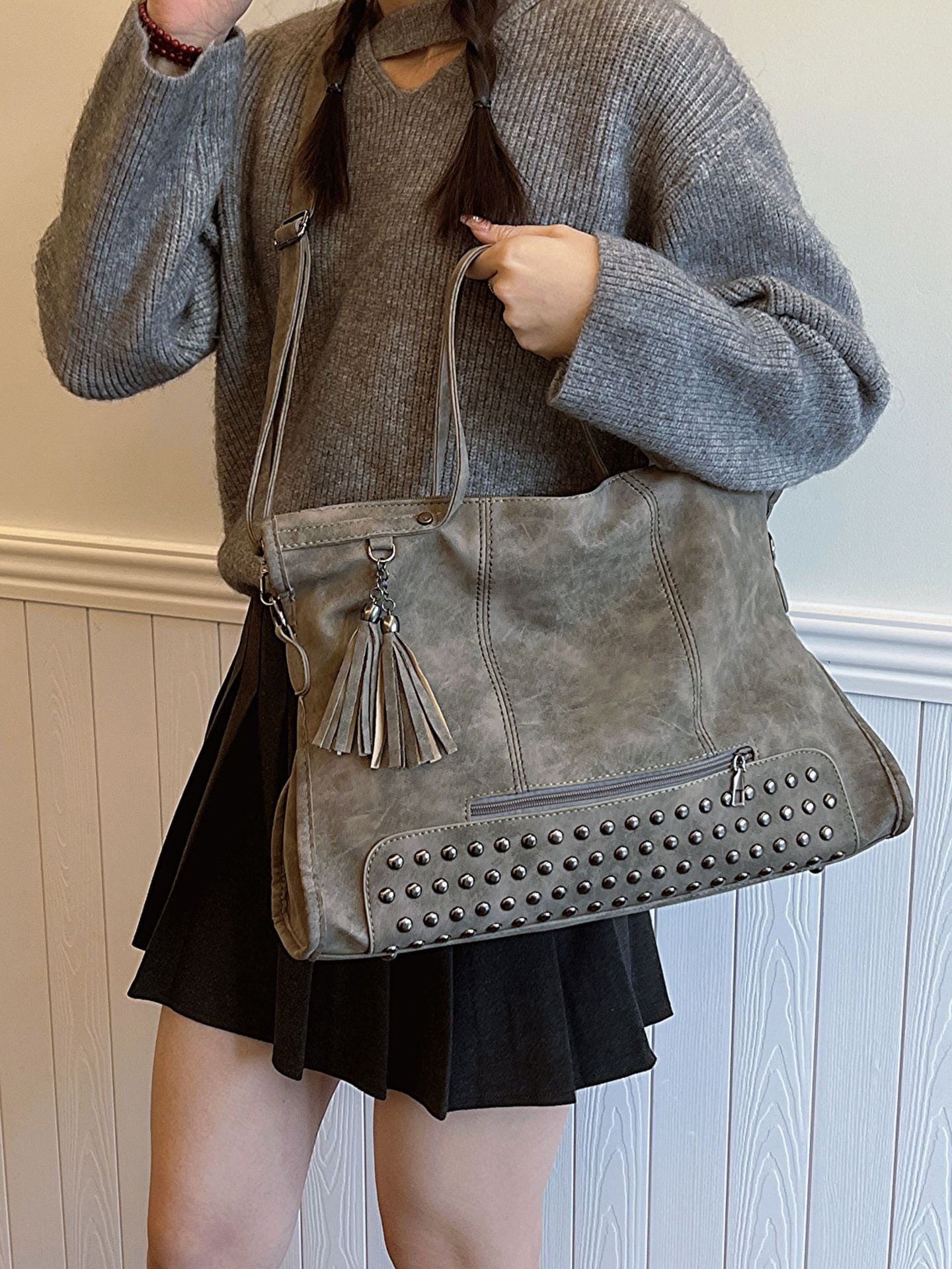 Frosted Personality Fashion Trend Large Capacity Portable Bags