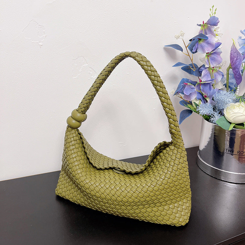 Women's Handmade Woven Vegetable Basket Beach Vacation Women's Shoulder Bag