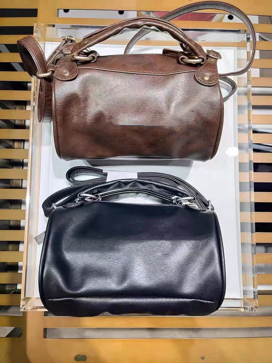 Women's & Men's Adi Clover Retro Pillow Round Brown Bags