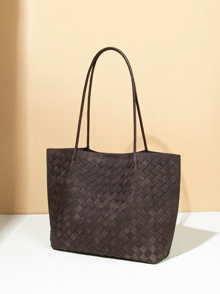 Women's Large Capacity High-grade Hand-woven Simple Underarm Tote Bag