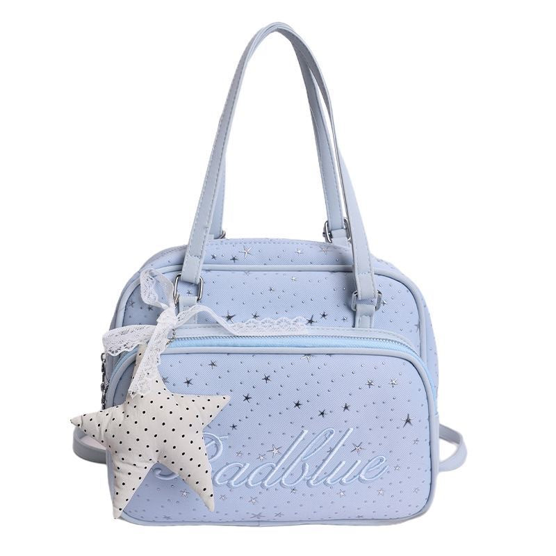 Women's Korean Exquisite Solid Color Design Cute Large Leisure Backpack