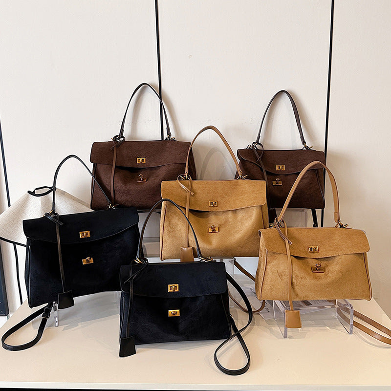 Fashion Women's Suede Commuter Autumn High-grade Tote Bag