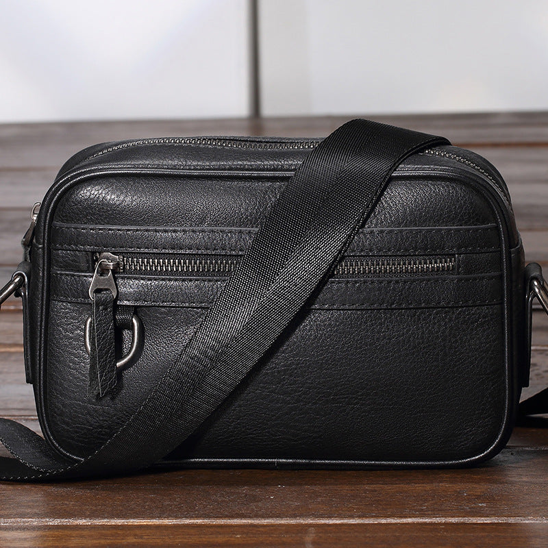 Men's Genuine Leather Light Luxury Cattlehide Fashion Bags