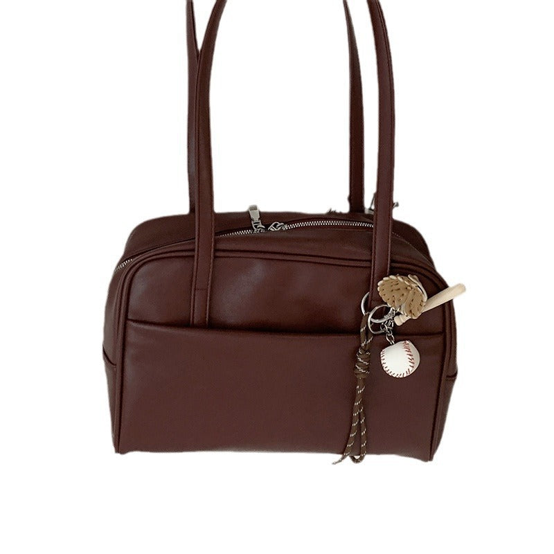 Women's Cloth Retro Minority Large Capacity Autumn Underarm Bag