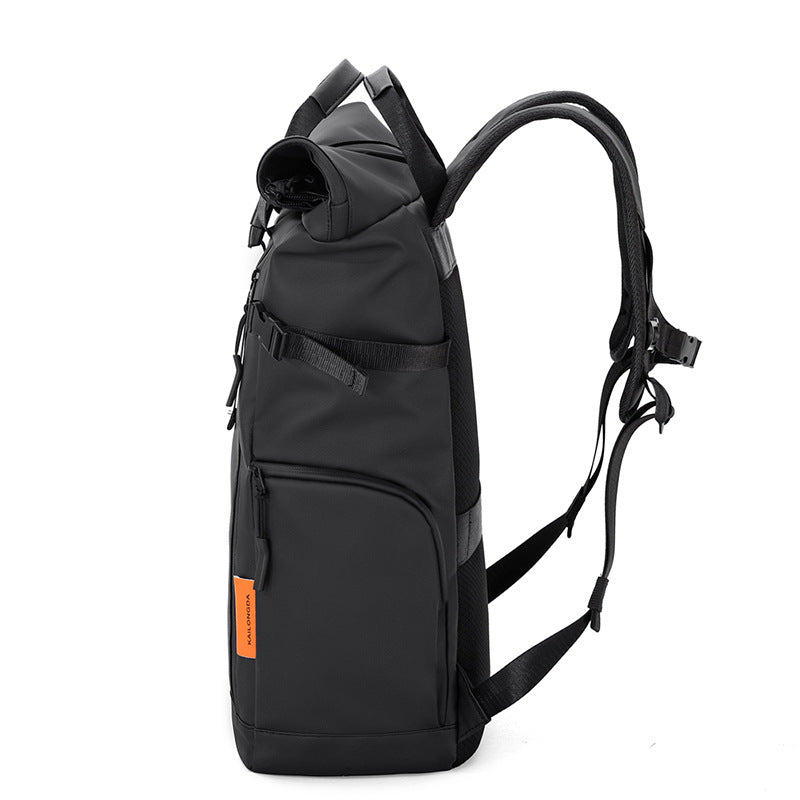 Men's Trendy Roll Top Large Capacity Leisure Backpack