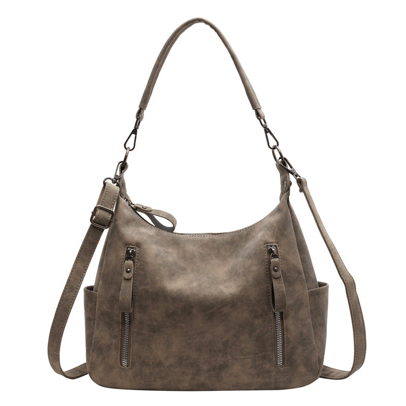 Women's Large Capacity Retro Frosted Texture Commuter Bags