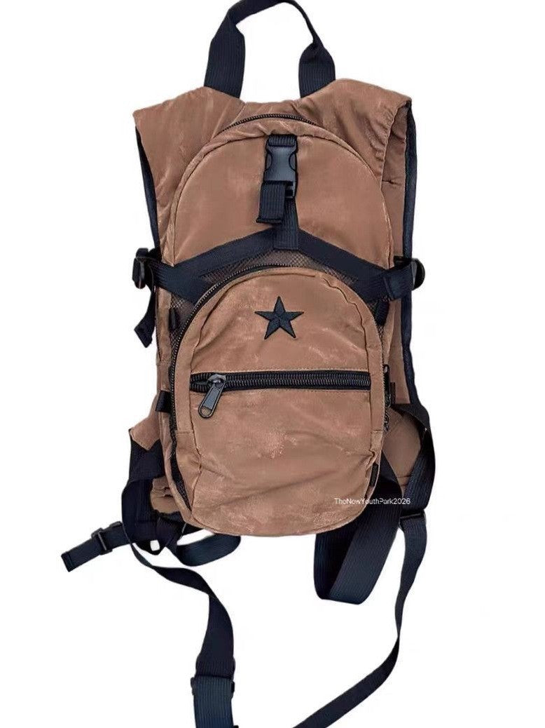 Polka Dot Large Capacity Lightweight Embroidery Patch Leisure Backpack