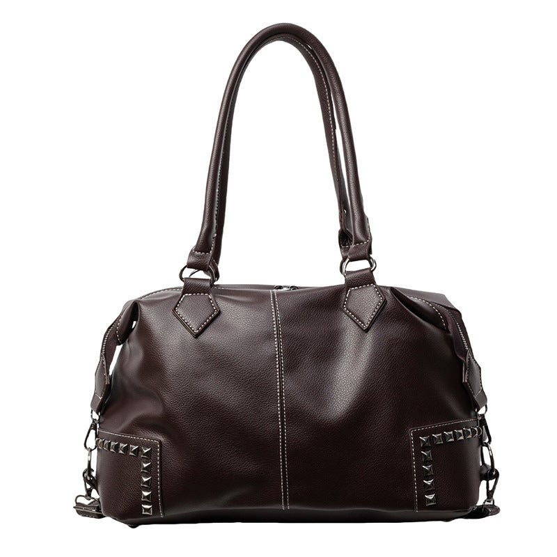 Attractive Women's Large Capacity Fashion Rivet Tote Bag