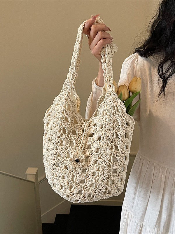 Straw Fashion Portable Beach Vacation Idle Style Texture Bags