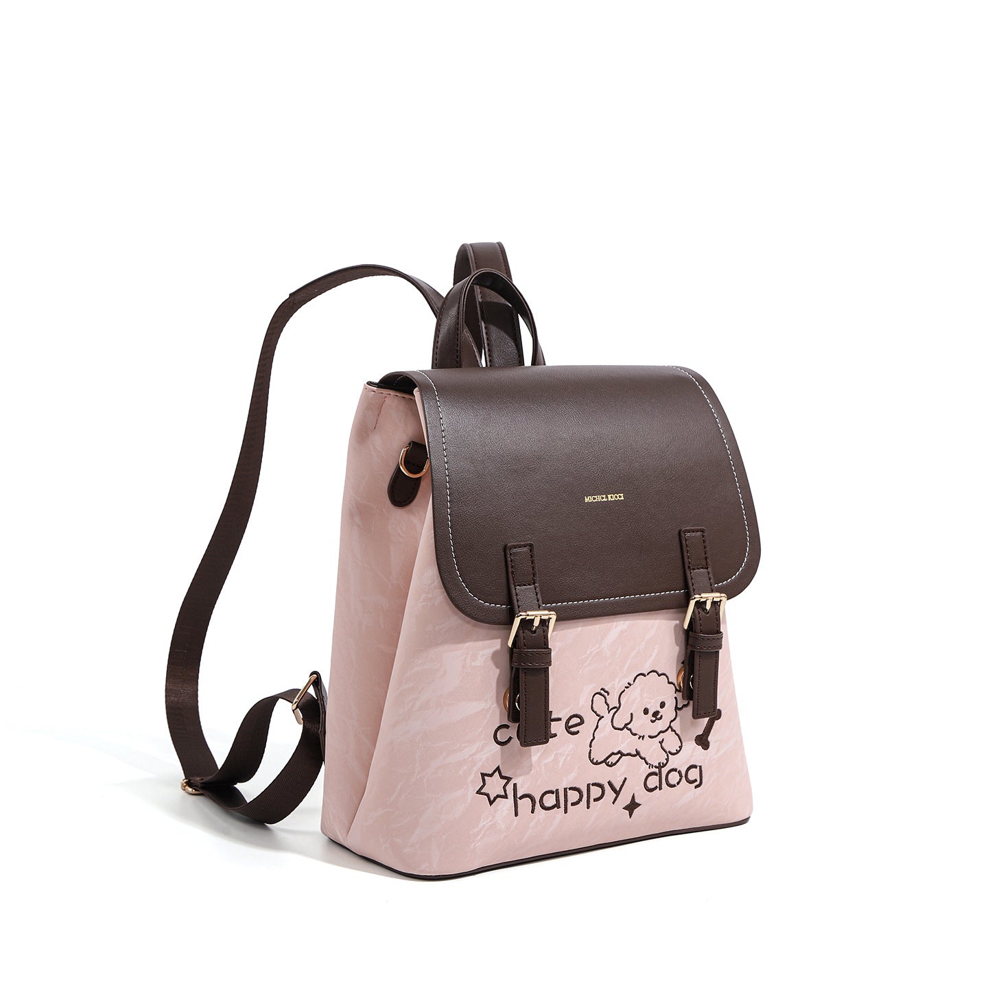 Women's Beige Pink Street Fashion Commuter For Backpacks