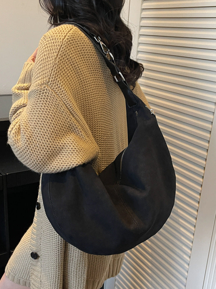 Women's Capacity Dumpling Korean Niche Retro Fashion Simple Women's Shoulder Bag