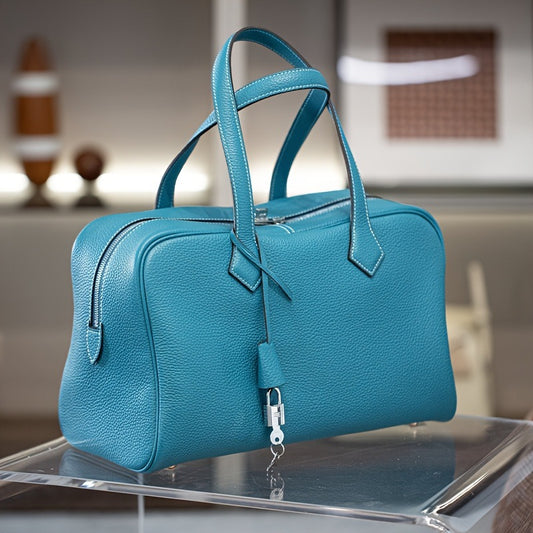 Women's Wholesale Rectangular Pillow Victoria Leather Duffel Handbags