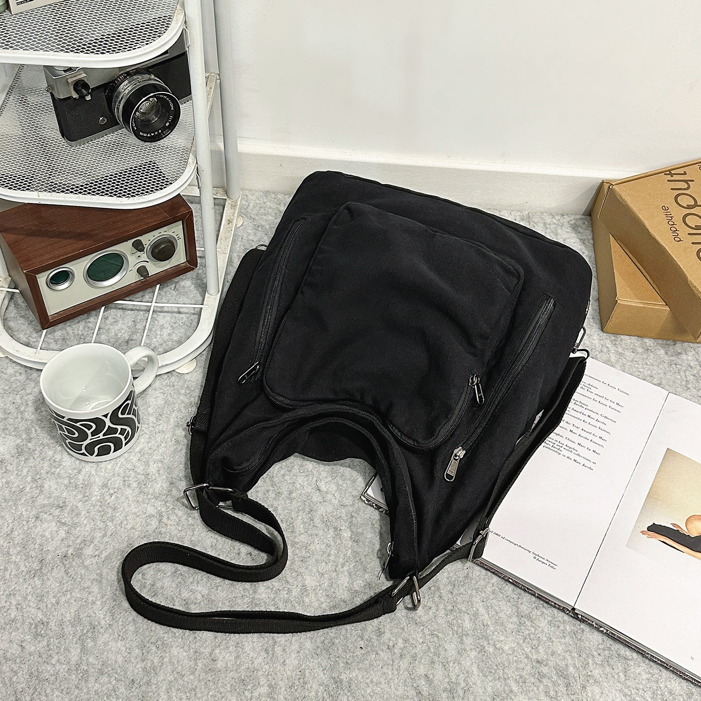 Women's Retro Washed Canvas Mori Style Multifunctional Women's Shoulder Bag