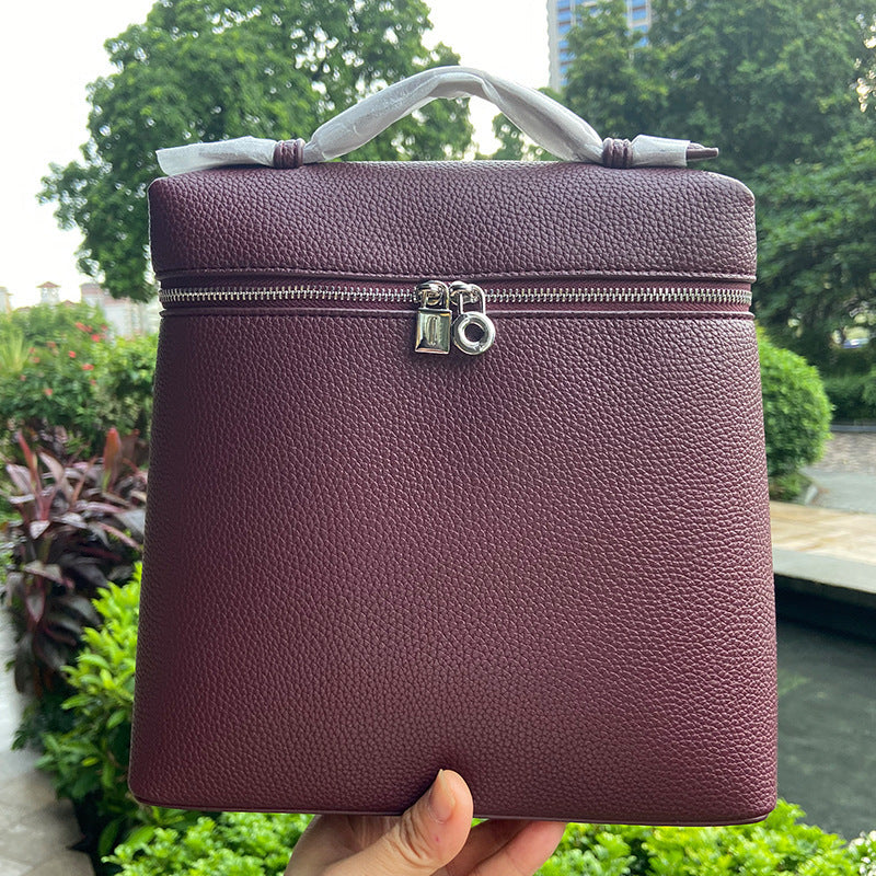 Portable Large Capacity Lunch Box Retro Top Women's Backpack