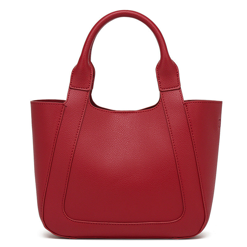 Women's Western Style Hand Holding Fashion Simple Bucket Bag