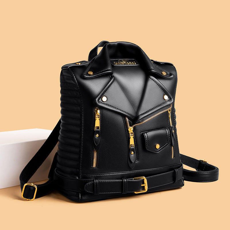 Women's Fashion Preppy Style Personality Punk Jacket Sling In Bags