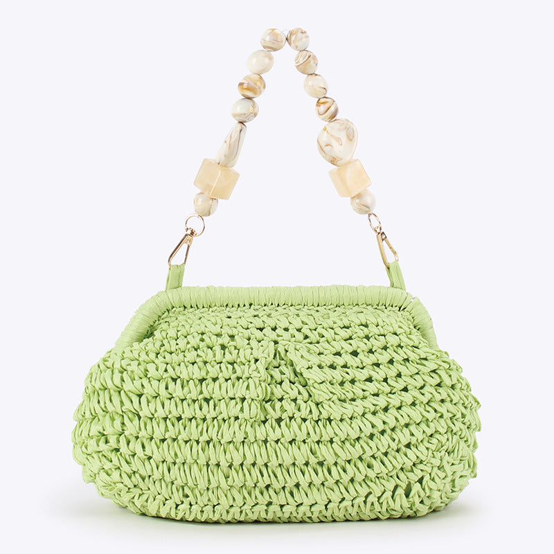 Women's Straw Fashion Personality Woven Seaside Vacation Daily Senior Women's Handbag