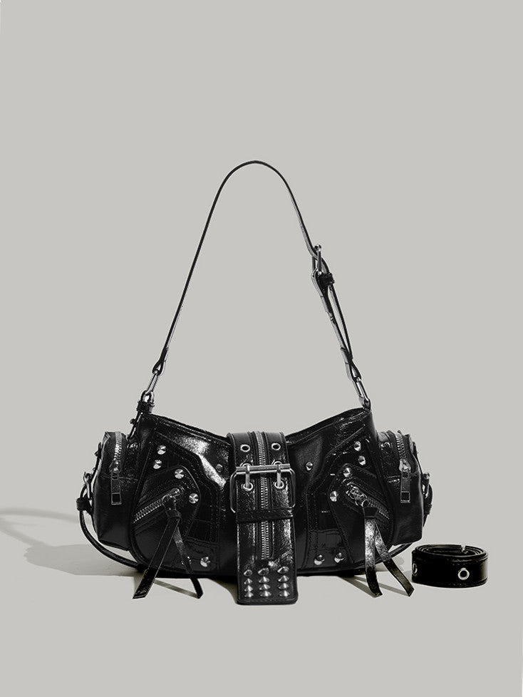 Women's Locomotive Punk Rivet Style Underarm Retro Bags