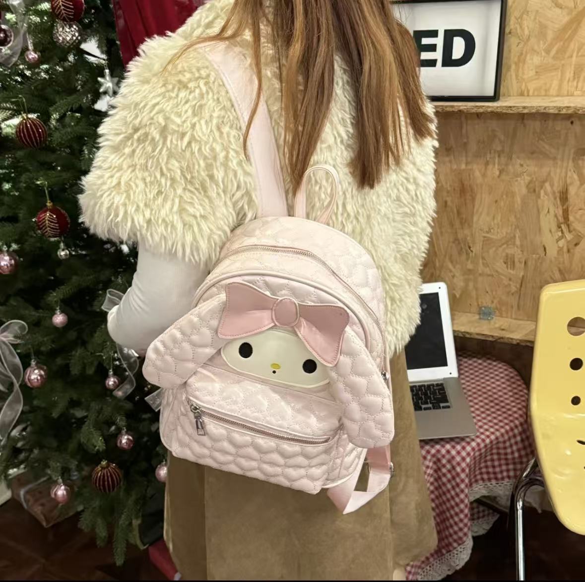 Cute Melody Female Heart Versatile Large Capacity Backpacks