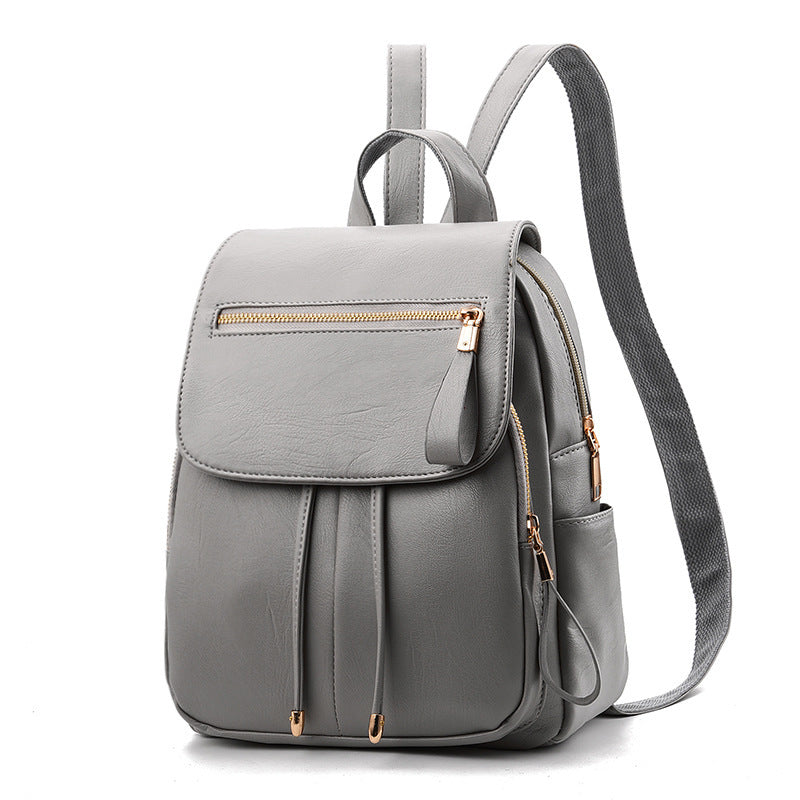 Women's Female Korean Style Soft Leather Women's Backpack