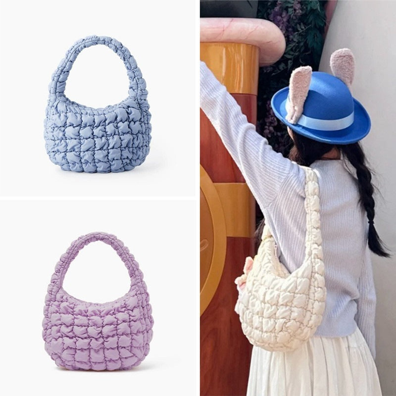 Unique Beautiful Cloud Puff Pleated Portable Tote Bag