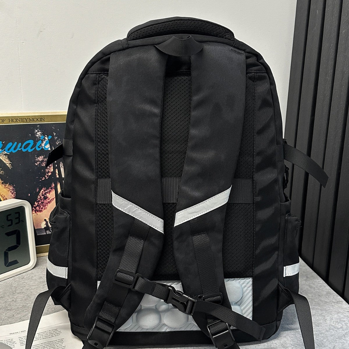 Couple Korean Style Solid Color College Leisure Backpack