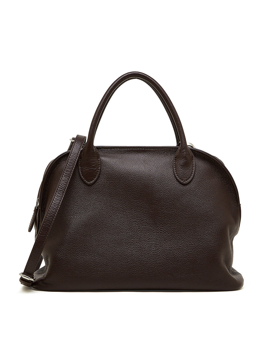 Women's Bowling Retro Minimalist Top Layer Cowhide Tote Bags
