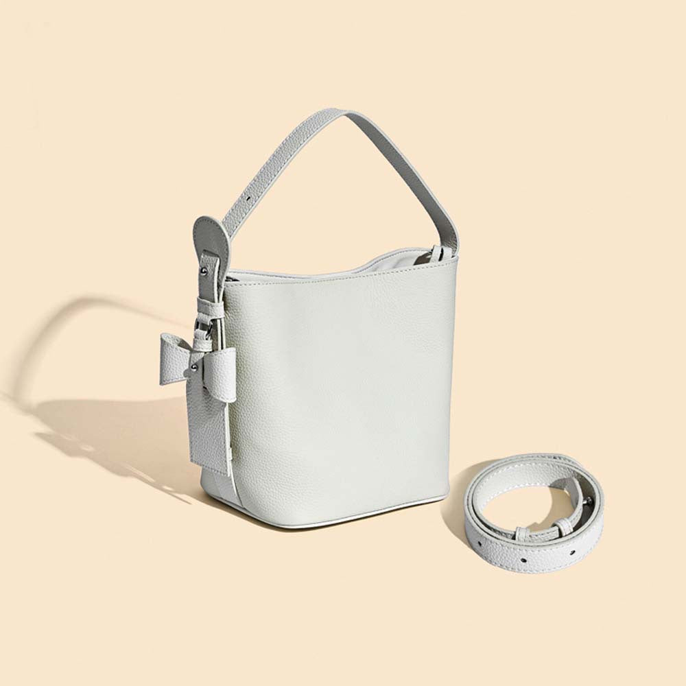 Women's Top Layer Cowhide Good-looking Bow Simple Bags