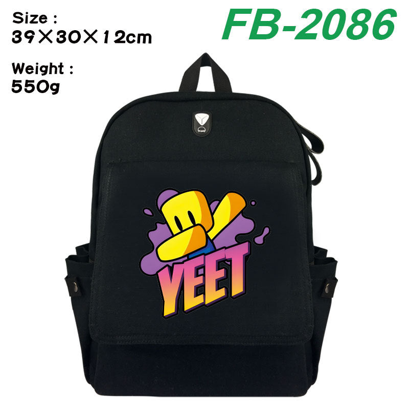 Peripheral Printing Stylish Canvas Large Capacity Leisure Backpack