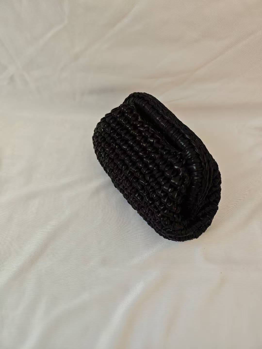 Crochet Clip Hand-held Gold Sier Woven Bags